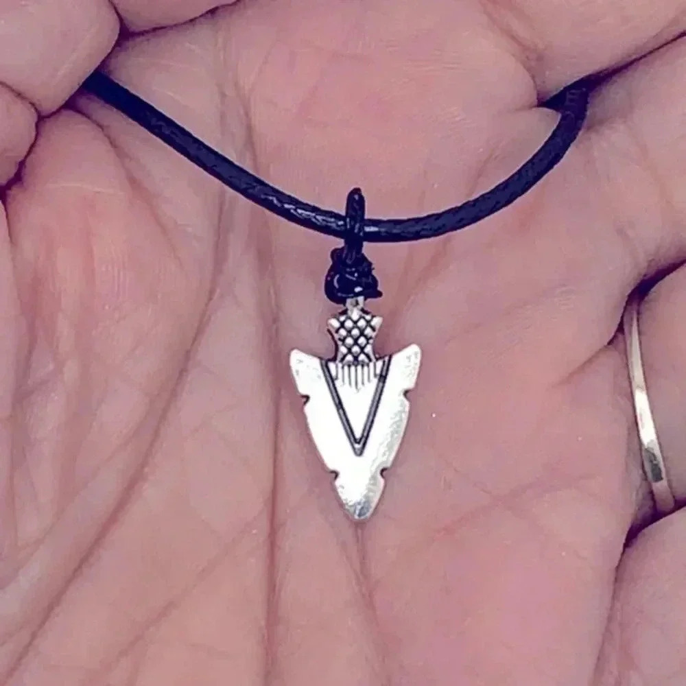 3 for $25/ Handmade Petite Arrowhead Leather Necklace NWT